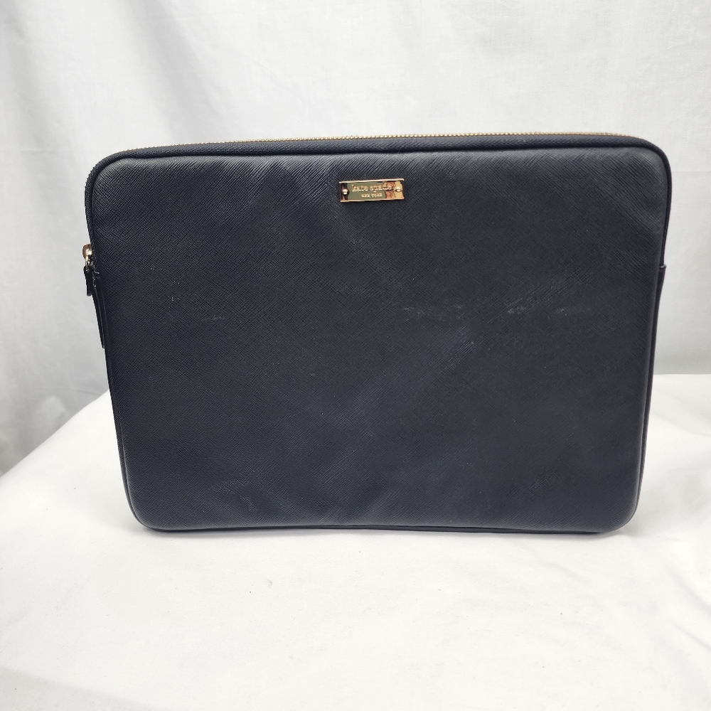 Kate Spade Black Leather Laptop Sleeve Case